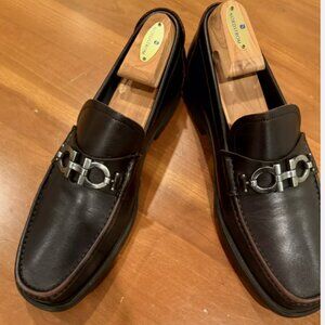 MEN LIMITED EDITION FERRAGAMO MASTER LOAFER GANCINI BIT BROWN (FITS LIKE 11.5)